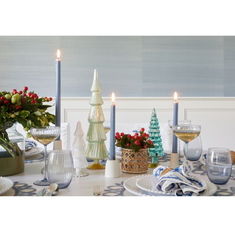 Dusty Blue Taper Candles