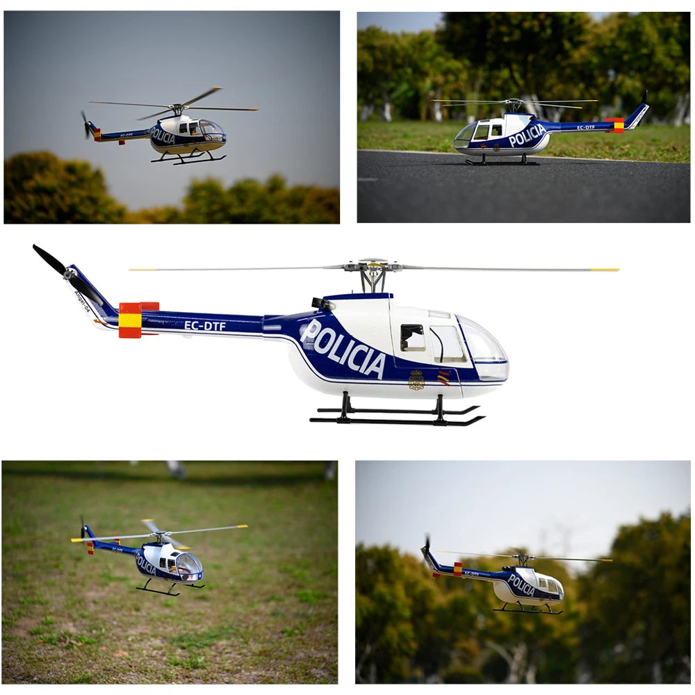 FLYWING BO105 RC Helicopter ACE Flight Controller 470 Class 6CH Scale Helicopter BO105 Plane 4 Blades Rotor Head One-Key Return