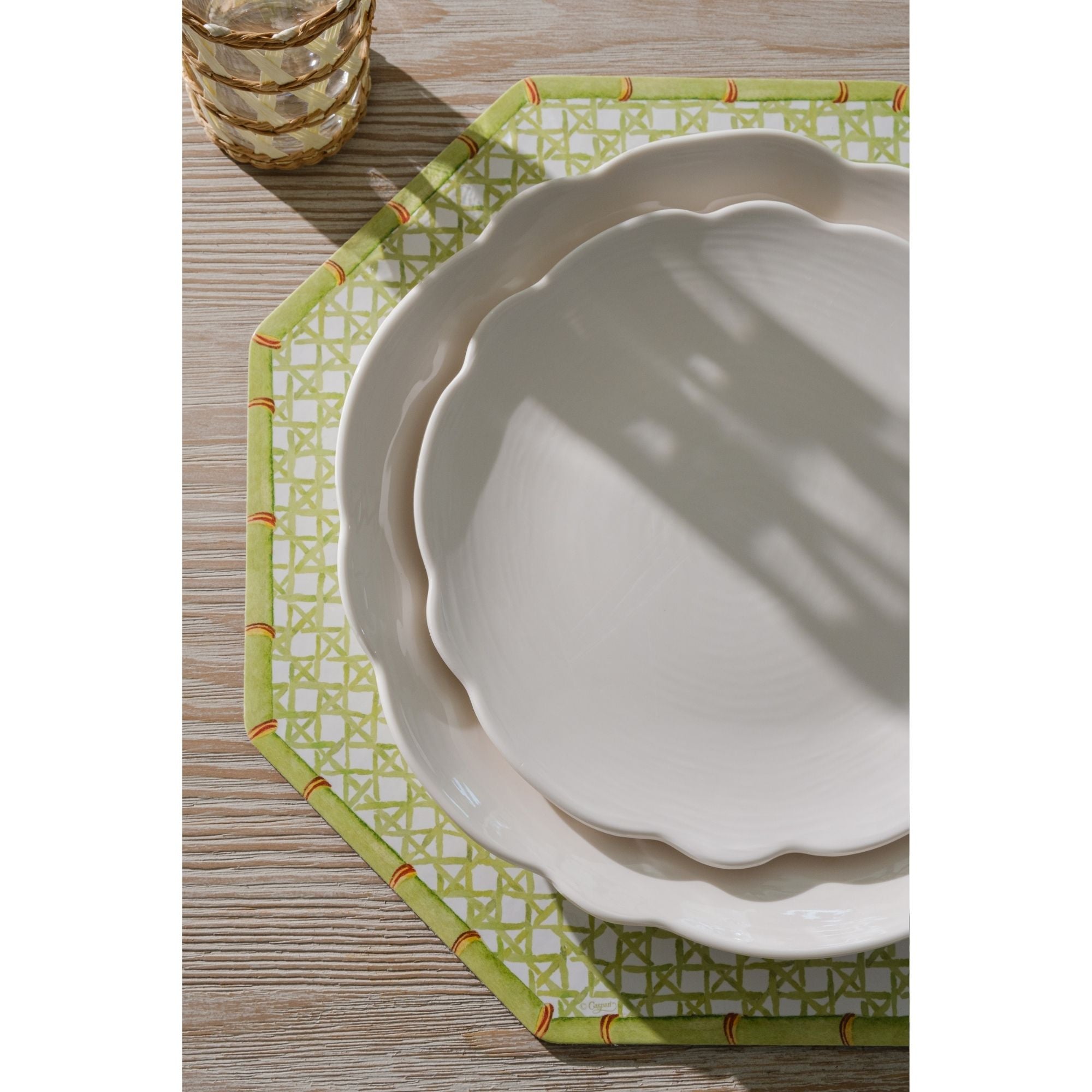 Scallop Melamine Salad Plates - Set of 4