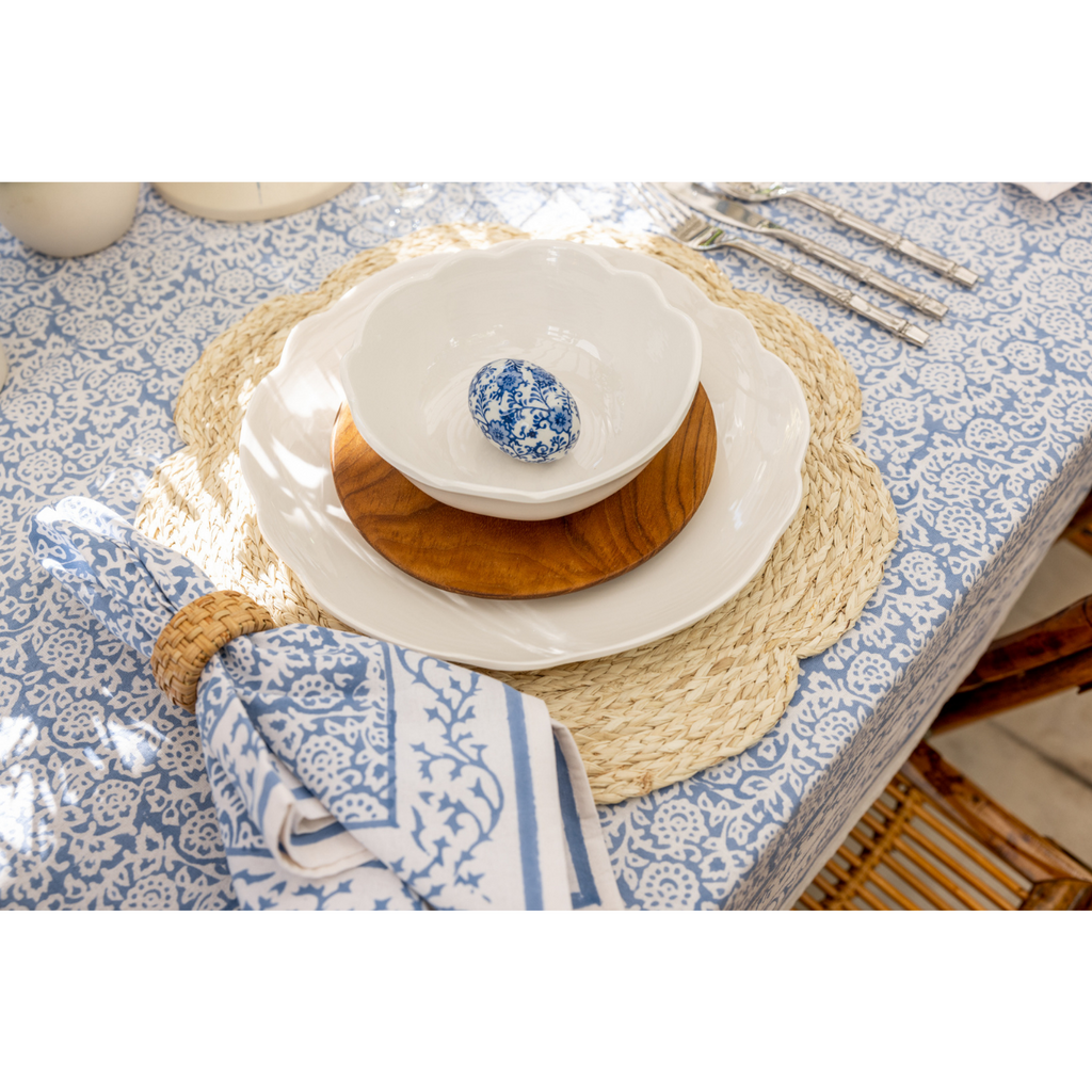 Scallop Melamine Dinner Plates - Set of 4