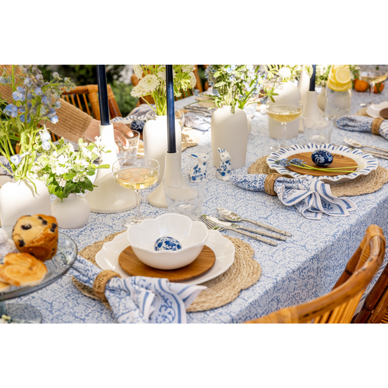Scallop Melamine Dinner Plates - Set of 4