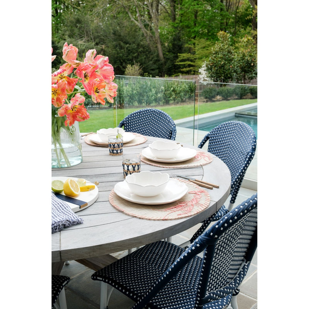 Scallop Melamine Dinner Plates - Set of 4