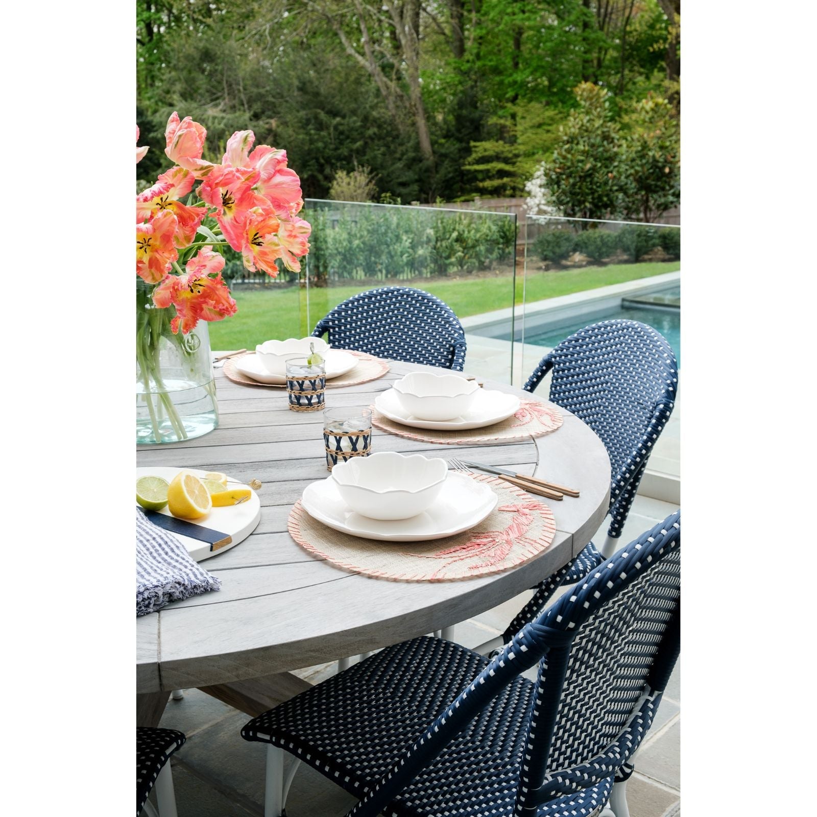 Scallop Melamine Dinner Plates - Set of 4