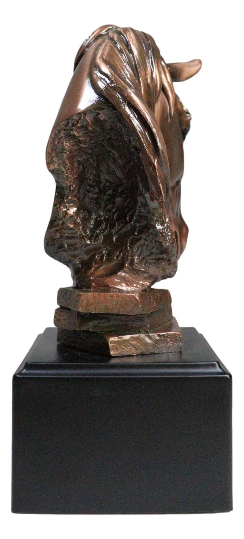 Western Wildlife Handsome Horse Stallion Head Bust Figurine with Trophy Base