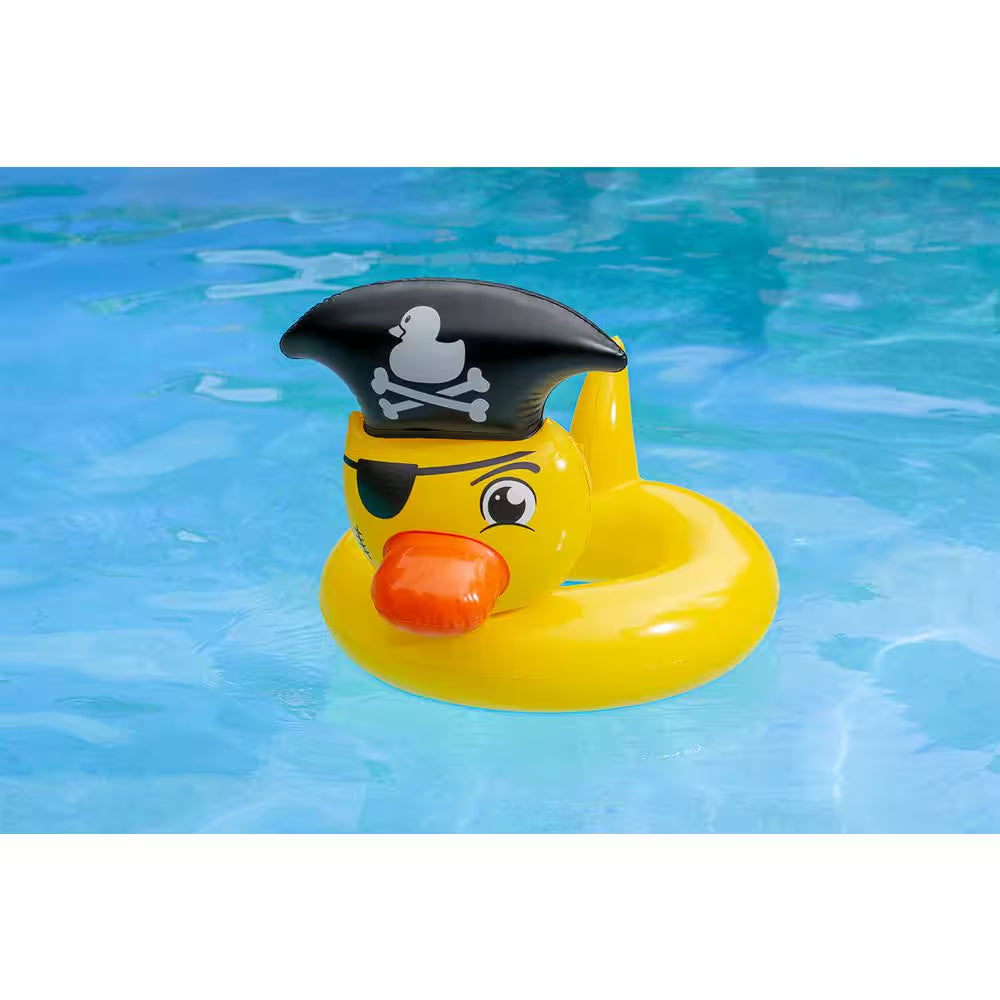 Pirate Duck Tube Inflatable Swimming Pool Float, Yellow
