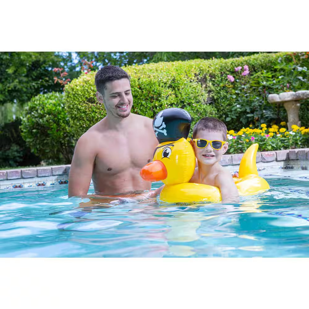 Pirate Duck Tube Inflatable Swimming Pool Float, Yellow