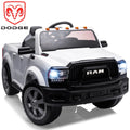 Dodge RAM 2500 Ride on Car for Kids, 12V Powered Ride on Toy with Remote Control, Rear Wheel Suspension, 5 Point Safety Harness, Bluetooth, LED Lights, Electric Vehicles for 3-6 Year Boys, Black