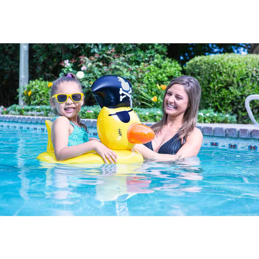 Pirate Duck Tube Inflatable Swimming Pool Float, Yellow