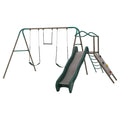 Kid'S Outdoor Climb & Slide Swing Set with Belt Swings and Trapeze Bar (91142)